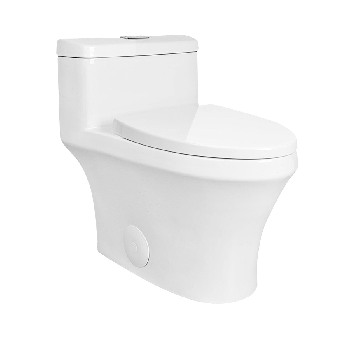 Dual flush WC one piece ceramic black toilet bowl