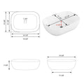 DeerValley Bath DeerValley DV-1V432 Prism White Ceramic Rectangular Vessel Bathroom Sink Vessel sink