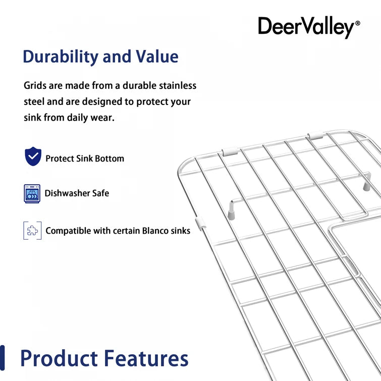 DeerValley Bath DeerValley DV-K116G05 19" x 11" Sink Grid (Compatible with DV-1K116) Kitchen Accessories