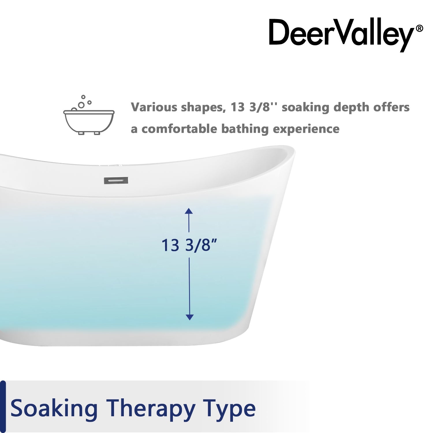 DeerValley Bath DeerValley DV-1T153 Horizon 67" X 31" Freestanding Acrylic Bathtub