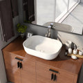 DeerValley Bath DeerValley DV-1V432 Prism White Ceramic Rectangular Vessel Bathroom Sink Vessel sink