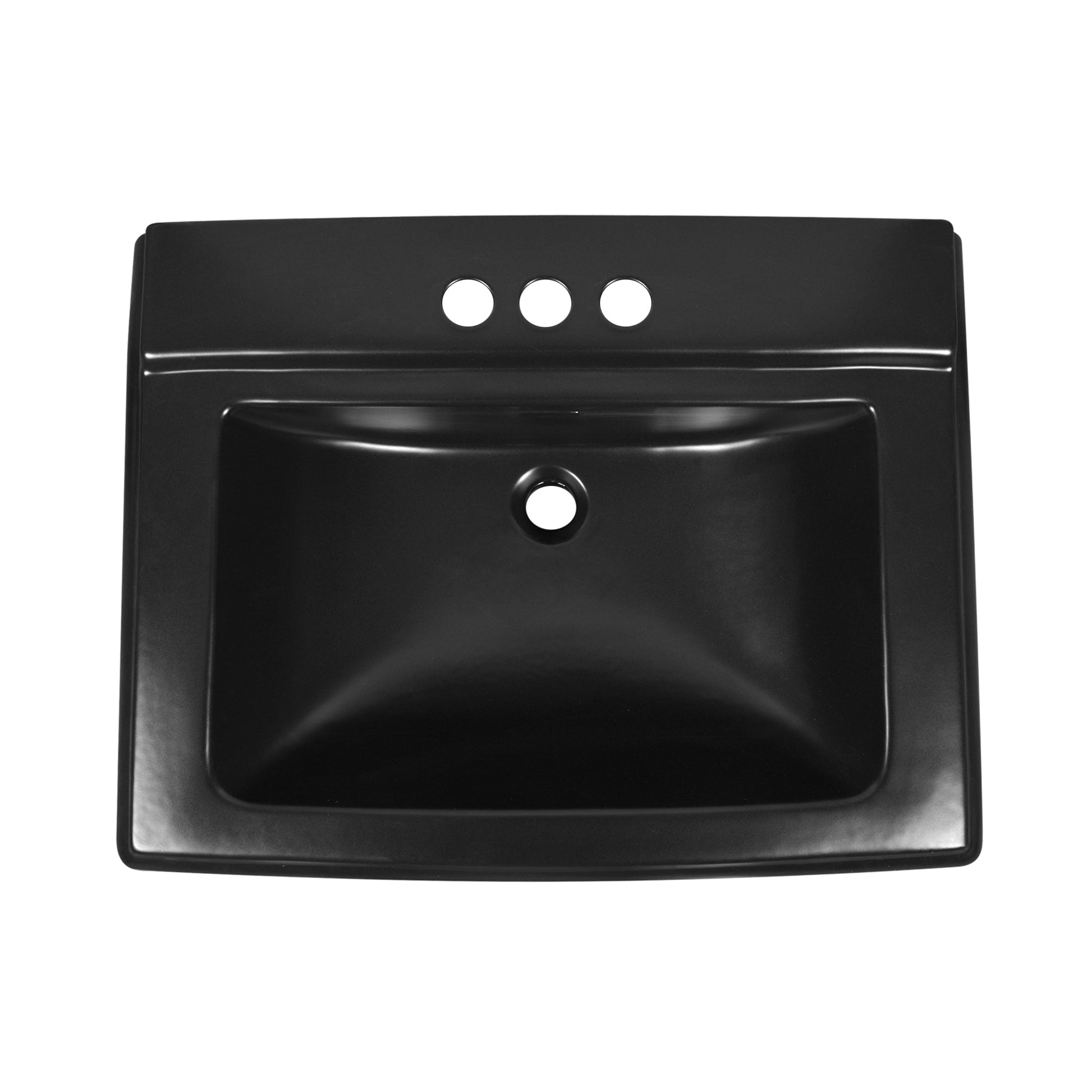 DeerValley Bath APEX 26" X 20" Rectangular Pedestal Bathroom Sink, Overflow Hole With Multiple Colors and Types Pedestal Sinks