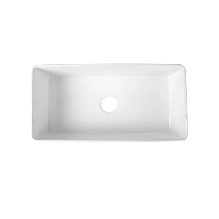 DeerValley Bath DeerValley DV-1K505 Grove Fireclay 36" L x 18" W Farmhouse Kitchen Sink Kitchen Sink