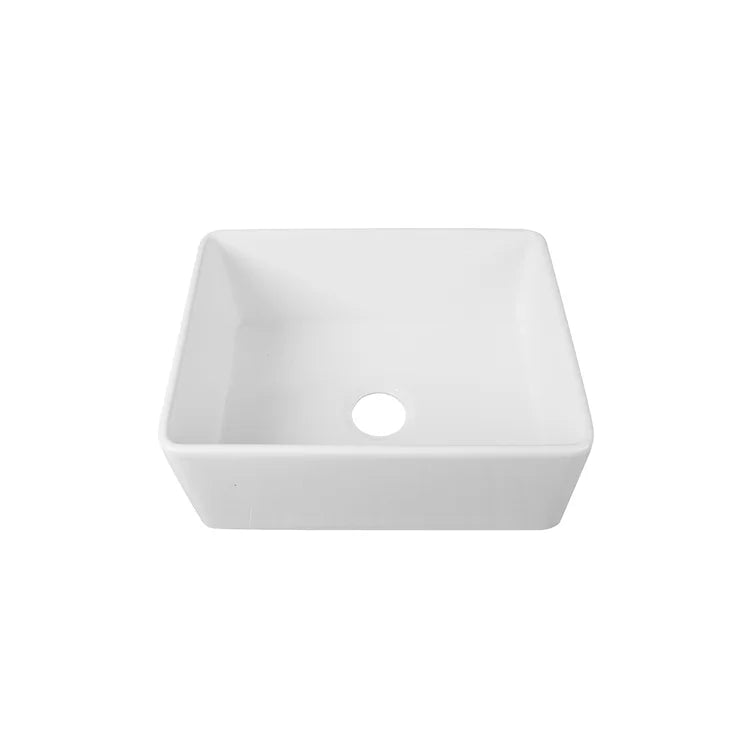 DeerValley Bath DeerValley DV-1K501 Perch Fireclay 24" L x 18" W Farmhouse Kitchen Sink Kitchen Sink