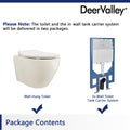 DeerValley Bath LIBERTY Wall-Hung Elongated Toilet, 1.1/1.6GPF Dual-Flush with Multiple Colors Toilet