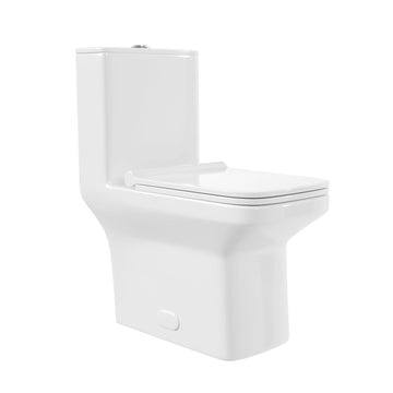 ACE One-Piece Square Toilet, 12" Rough-in Dual-Flush