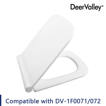 DeerValley DV-F0071S11 Quick-Release Soft-Close Square Plastic Polypropylene (PP) Toilet Seat  (Fit with DV-1F0071/DV-1F0072)