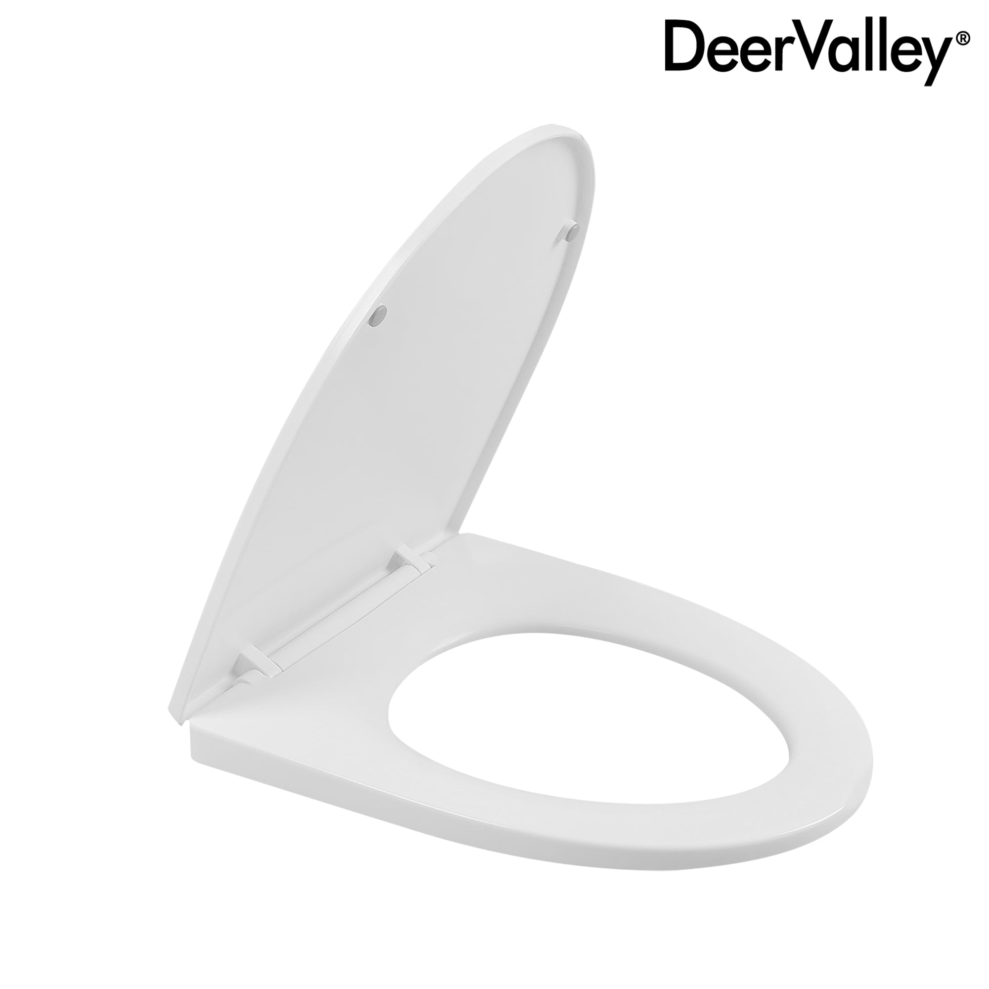 DeerValley DV-F0073S11 Quite-Close Easy to Install Plastic Polypropylene Toilet Seat (Fit with DV-1F0073)