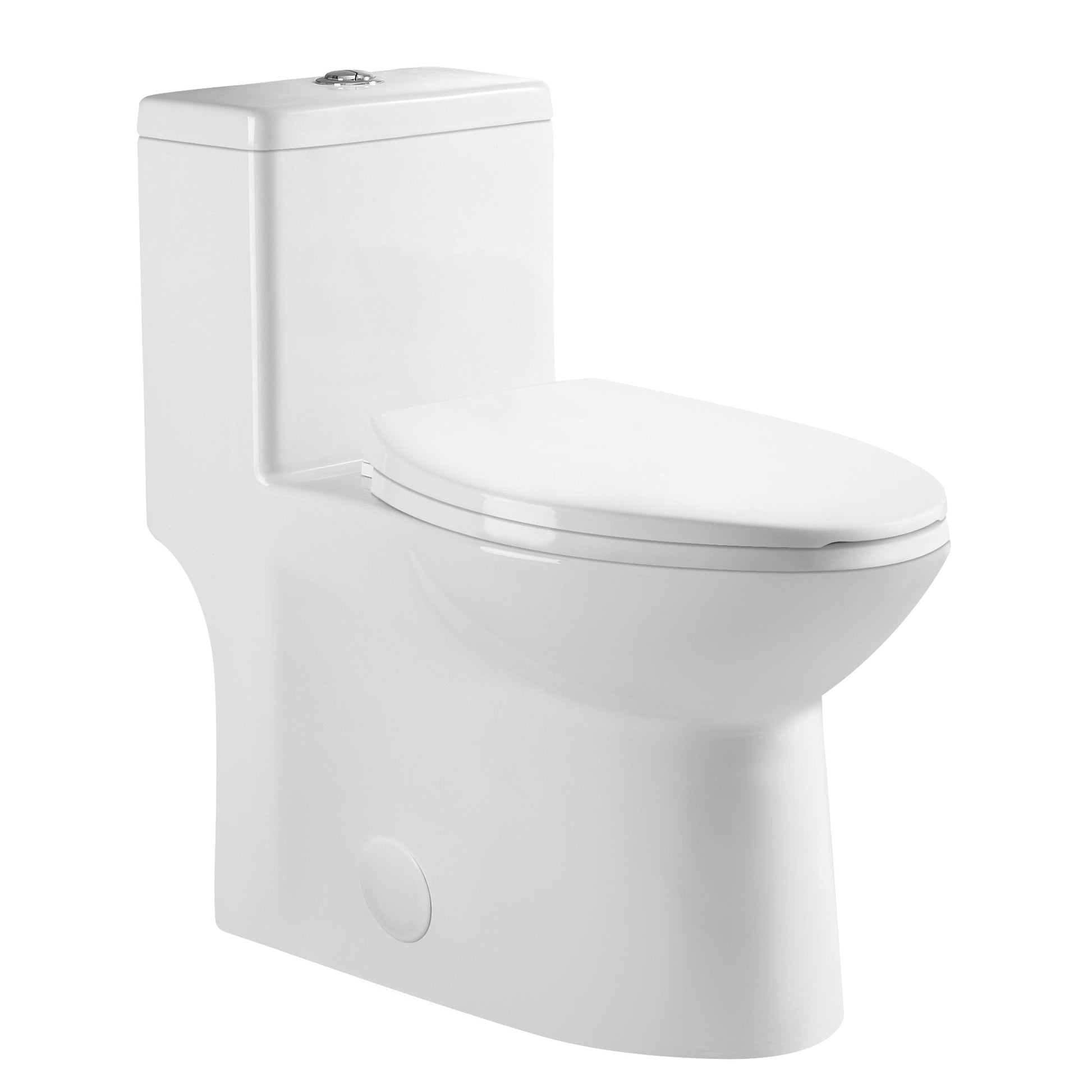 DeerValley Bath DeerValley DV-1F52508 Symmetry One Piece Toilet 1.1/1.6 GPF Elongated Standard Toilet with Comfortable Seat Height (Seat Included) Toilet