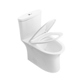 DeerValley Bath DeerValley DV-1F52676 Horizon Dual-Flush Elongated Ceramic Dual Flush Fully Skirted Water Saving One-Piece Full-Size Toilet (Seat Included) Toilet