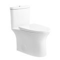 DeerValley Bath DeerValley DV-1F52676 Horizon Dual-Flush Elongated Ceramic Dual Flush Fully Skirted Water Saving One-Piece Full-Size Toilet (Seat Included) Toilet