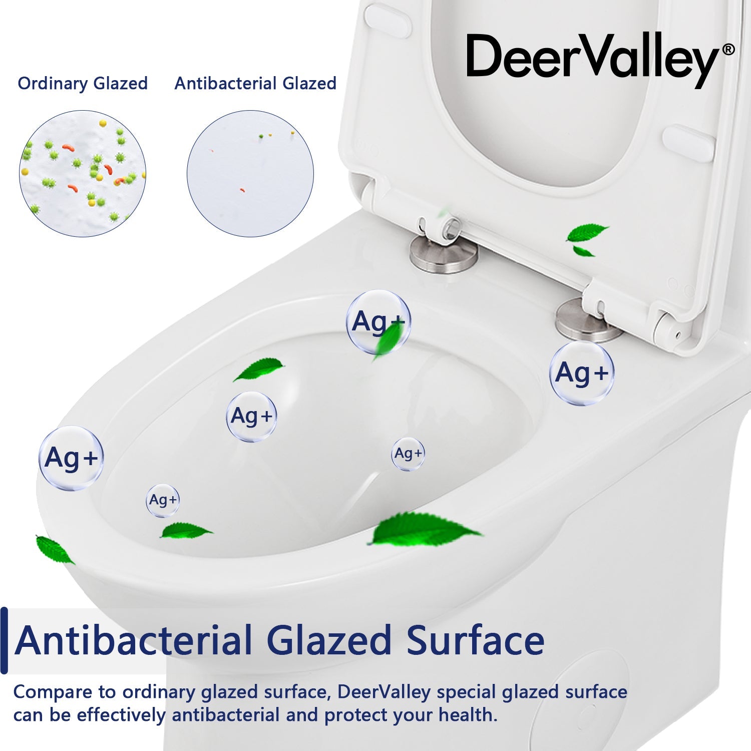 DeerValley Bath DeerValley DV-1F52677 Ursa Dual-Flush Elongated One-Piece Full-Size Toilet (Seat Included) Toilet