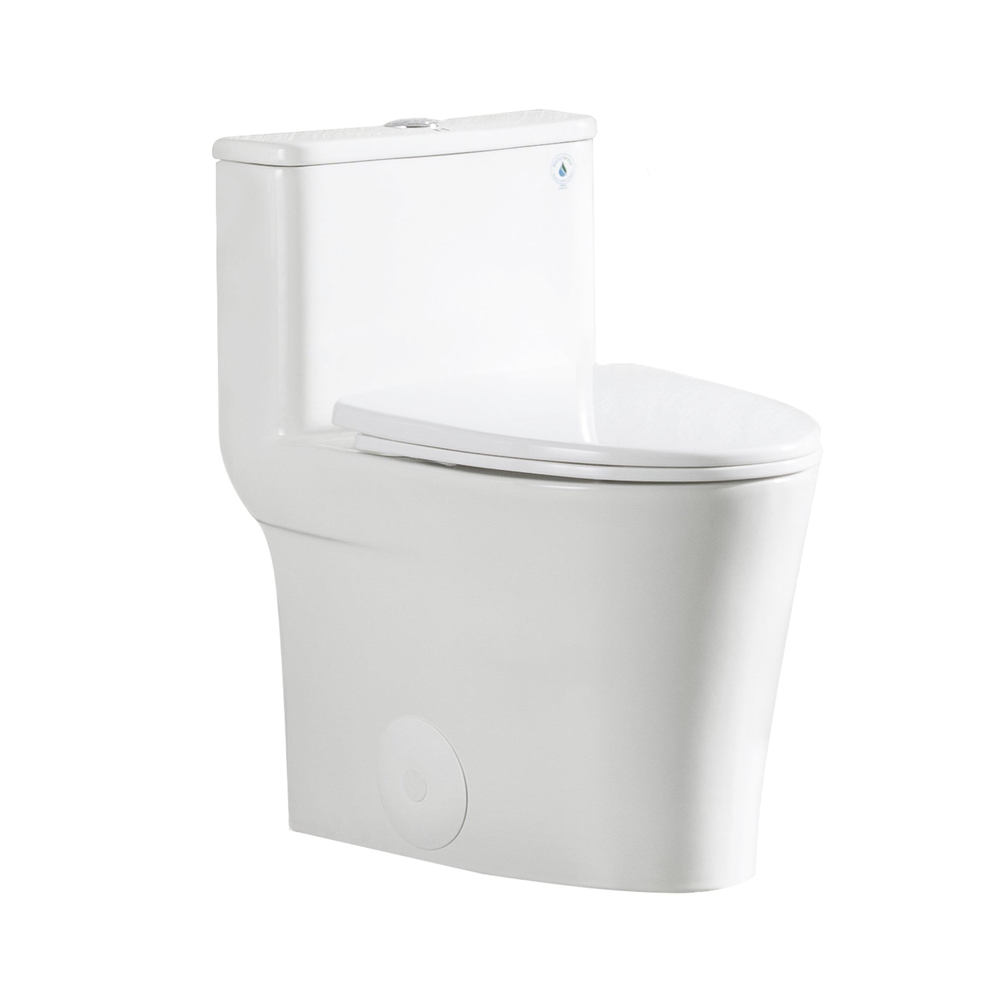 DeerValley Bath DeerValley DV-1F52807 Symmetry 1.28 GPF Water Efficient Ceramic Easy-to-Clean Elongated One-Piece Mid-Size Toilet (Seat Included) Toilet