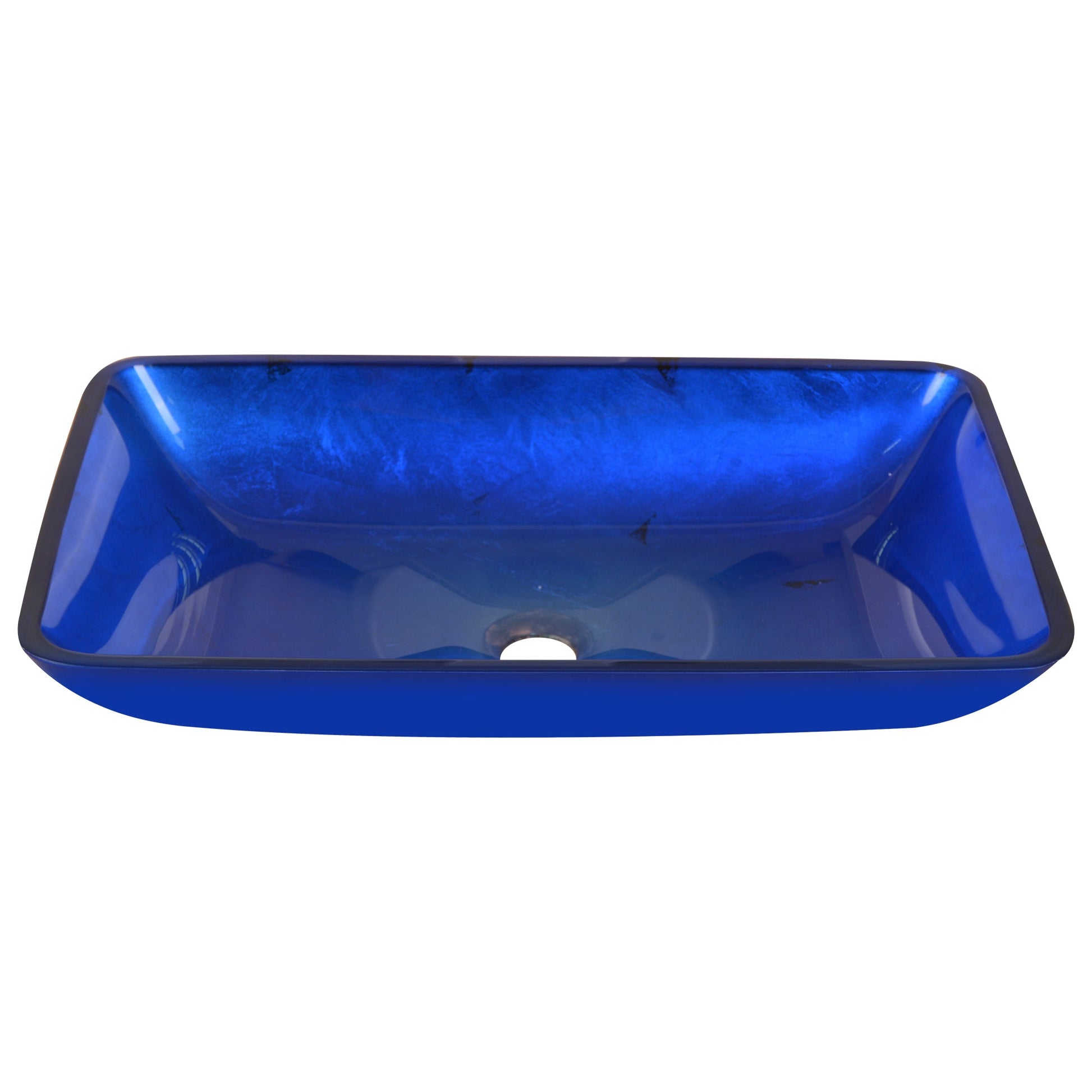 DeerValley Bath DeerValley DV-1G0003 Rectangular Tempered Glass Bathroom Vessel Sink Vessel sink