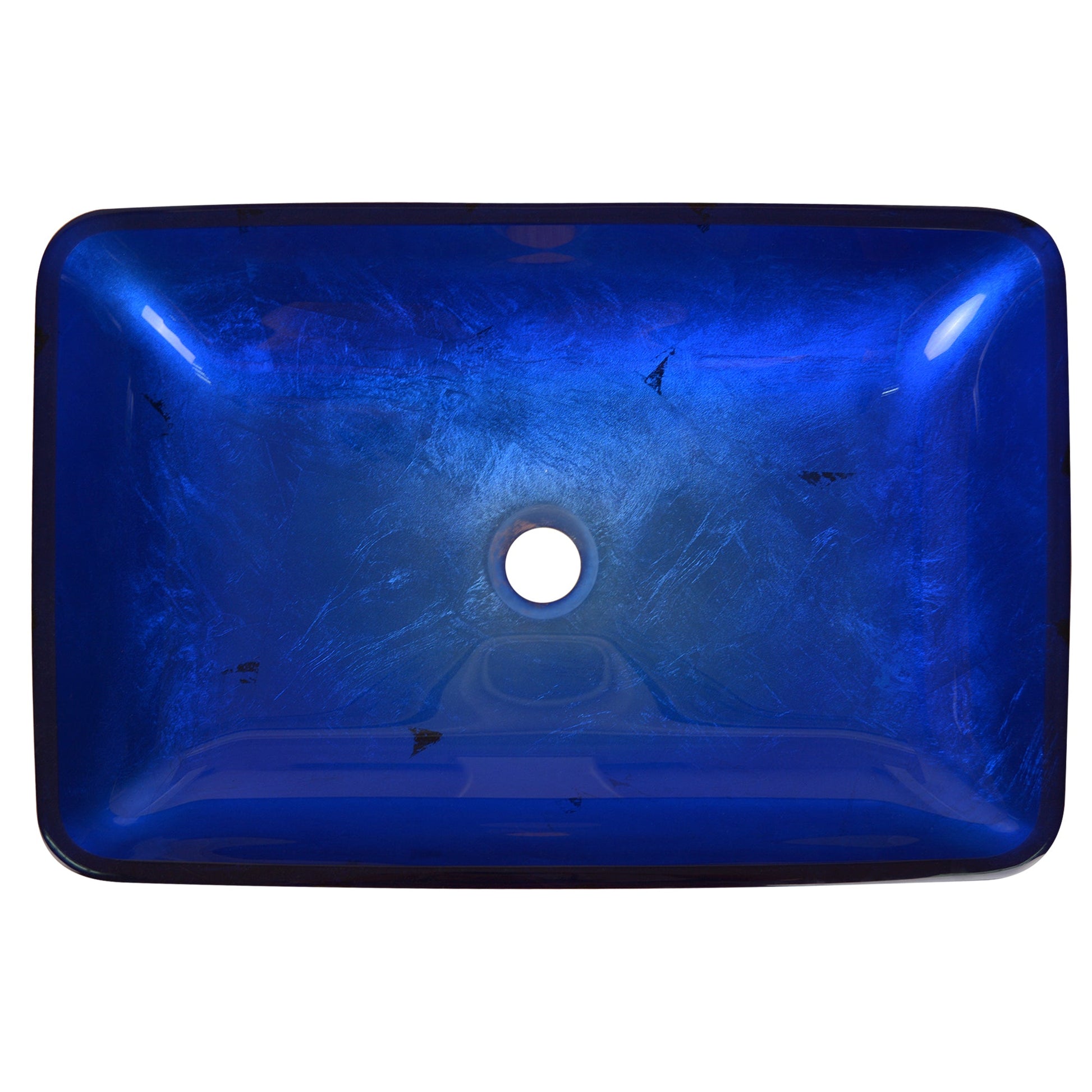 DeerValley Bath DeerValley DV-1G0003 Rectangular Tempered Glass Bathroom Vessel Sink Vessel sink