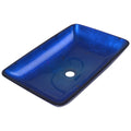 DeerValley Bath DeerValley DV-1G0003 Rectangular Tempered Glass Bathroom Vessel Sink Vessel sink