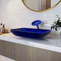 DeerValley Bath DeerValley DV-1G0003 Rectangular Tempered Glass Bathroom Vessel Sink Vessel sink