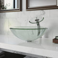 DeerValley Bath DeerValley DV-1G0005 Glass Circular Vessel Bathroom Sink Vessel Sink