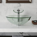 DeerValley Bath DeerValley DV-1G0005 Glass Circular Vessel Bathroom Sink Vessel Sink