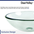 DeerValley Bath DeerValley DV-1G0005 Glass Circular Vessel Bathroom Sink Vessel Sink