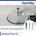 DeerValley Bath DeerValley DV-1G0005 Glass Circular Vessel Bathroom Sink Vessel Sink