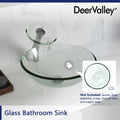 DeerValley Bath DeerValley DV-1G0005 Glass Circular Vessel Bathroom Sink Vessel Sink