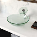 DeerValley Bath Deervalley DV-1G0006 Glass Circular Vessel Bathroom Sink Vessel sink