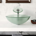 DeerValley Bath Deervalley DV-1G0006 Glass Circular Vessel Bathroom Sink Vessel sink