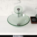 DeerValley Bath Deervalley DV-1G0006 Glass Circular Vessel Bathroom Sink Vessel sink