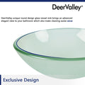 DeerValley Bath Deervalley DV-1G0006 Glass Circular Vessel Bathroom Sink Vessel sink