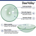 DeerValley Bath Deervalley DV-1G0006 Glass Circular Vessel Bathroom Sink Vessel sink