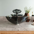 DeerValley Bath DeerValley DV-1G0008 Glass Circular Vessel Bathroom Sink Vessel sink