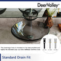 DeerValley Bath DeerValley DV-1G0008 Glass Circular Vessel Bathroom Sink Vessel sink