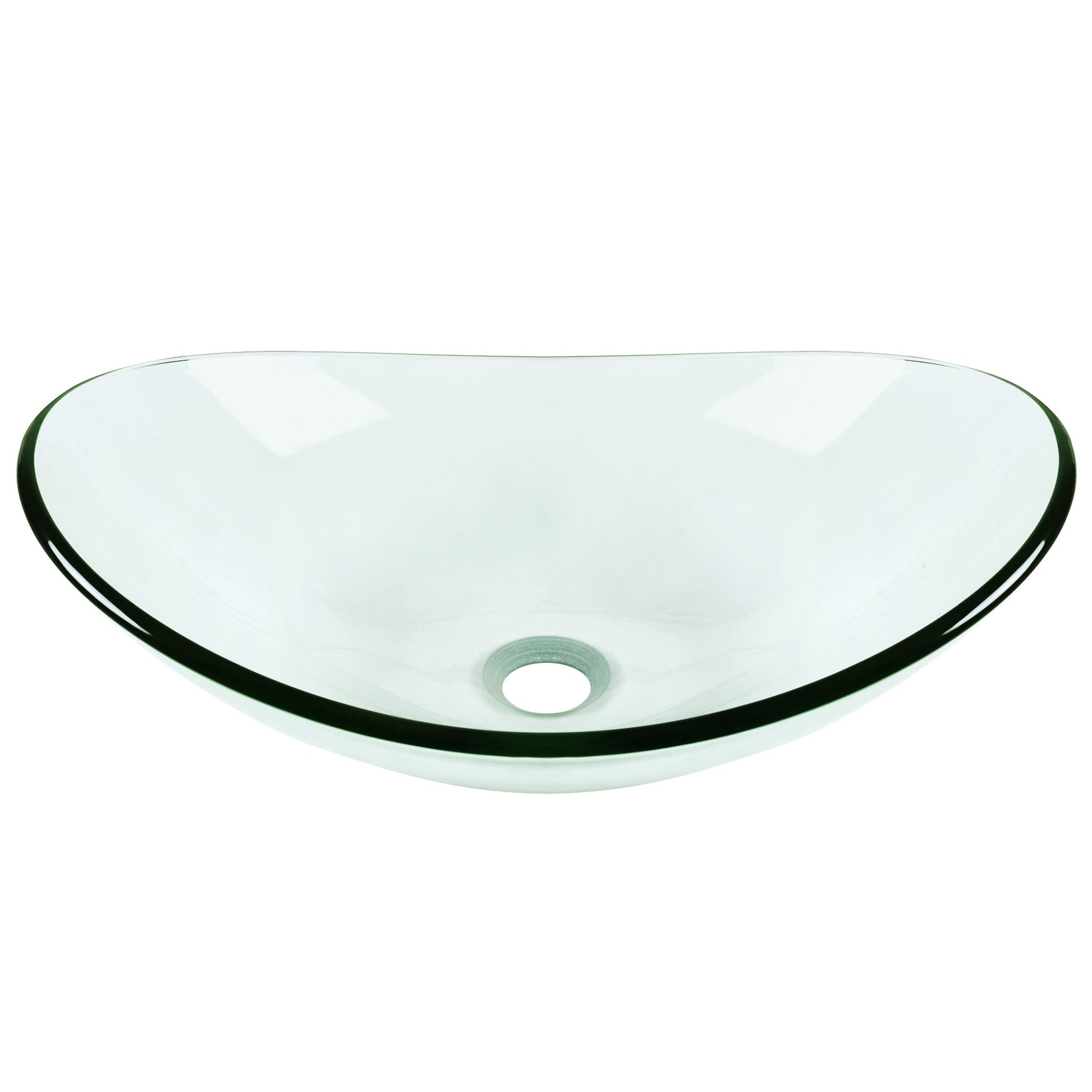 DeerValley Bath DeerValley DV-1G0009 Glass Oval Vessel Bathroom Sink Vessel sink