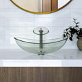 DeerValley Bath DeerValley DV-1G0009 Glass Oval Vessel Bathroom Sink Vessel sink