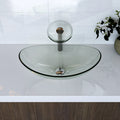 DeerValley Bath DeerValley DV-1G0009 Glass Oval Vessel Bathroom Sink Vessel sink