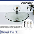 DeerValley Bath DeerValley DV-1G0009 Glass Oval Vessel Bathroom Sink Vessel sink