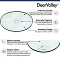 DeerValley Bath DeerValley DV-1G0009 Glass Oval Vessel Bathroom Sink Vessel sink