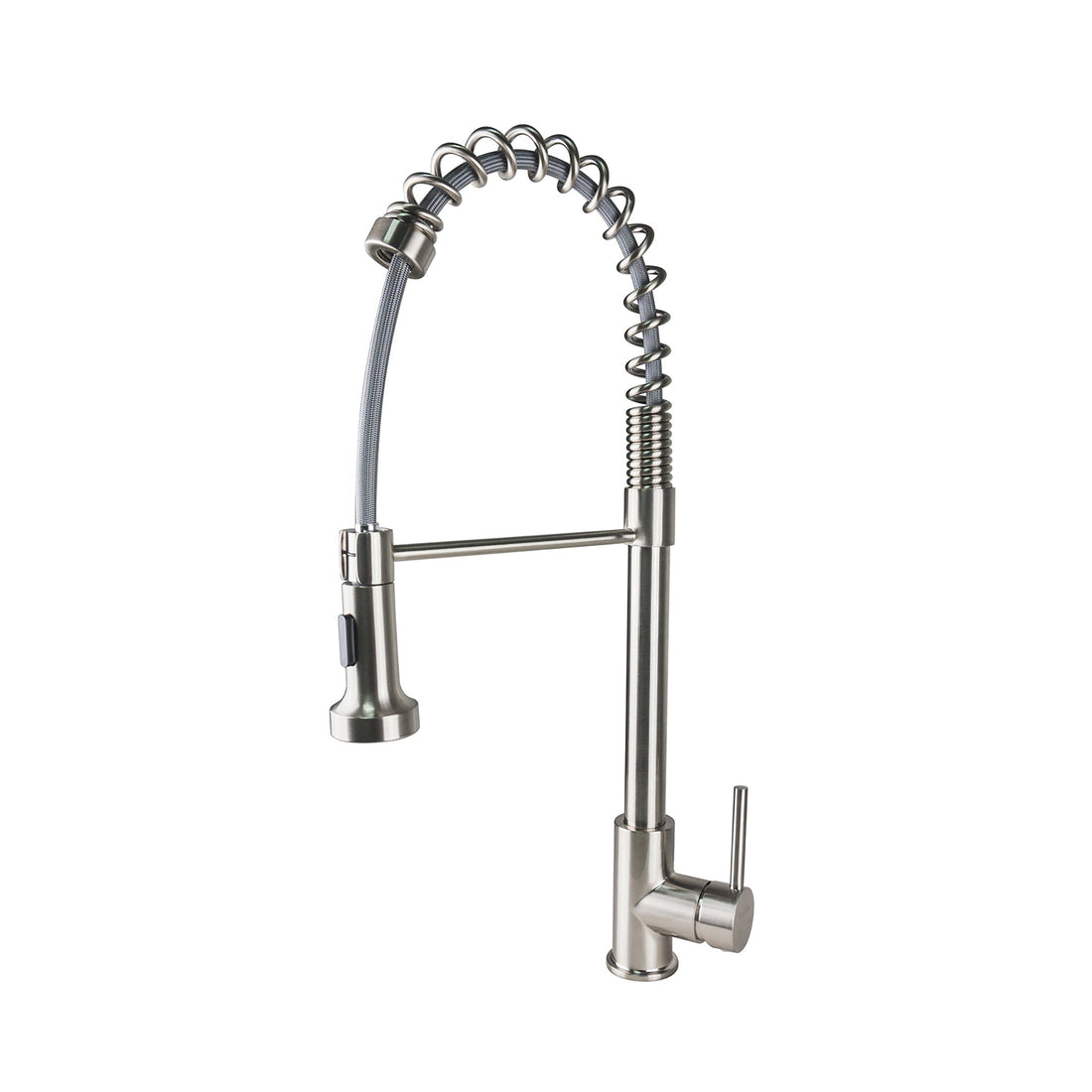 DeerValley Bath DeerValley DV-1J82101 Gleam Satin Nickel Stainless Steel Spring Pull Down Single Handle Kitchen Faucet Kitchen Faucet