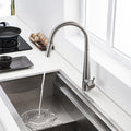 DeerValley Bath DeerValley DV-1J82291 Gleam Stainless Steel Single-Handle 17.69'' Kitchen Faucet With Sprayer Kitchen Faucet