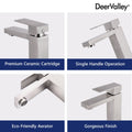 DeerValley Bath DeerValley DV-1J82901 Ursa Single Hole Silver Bathroom Faucet Faucet