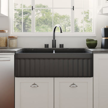 NOVA 33" L x 18" W Rectangular Farmhouse Kitchen Sink, Seamless