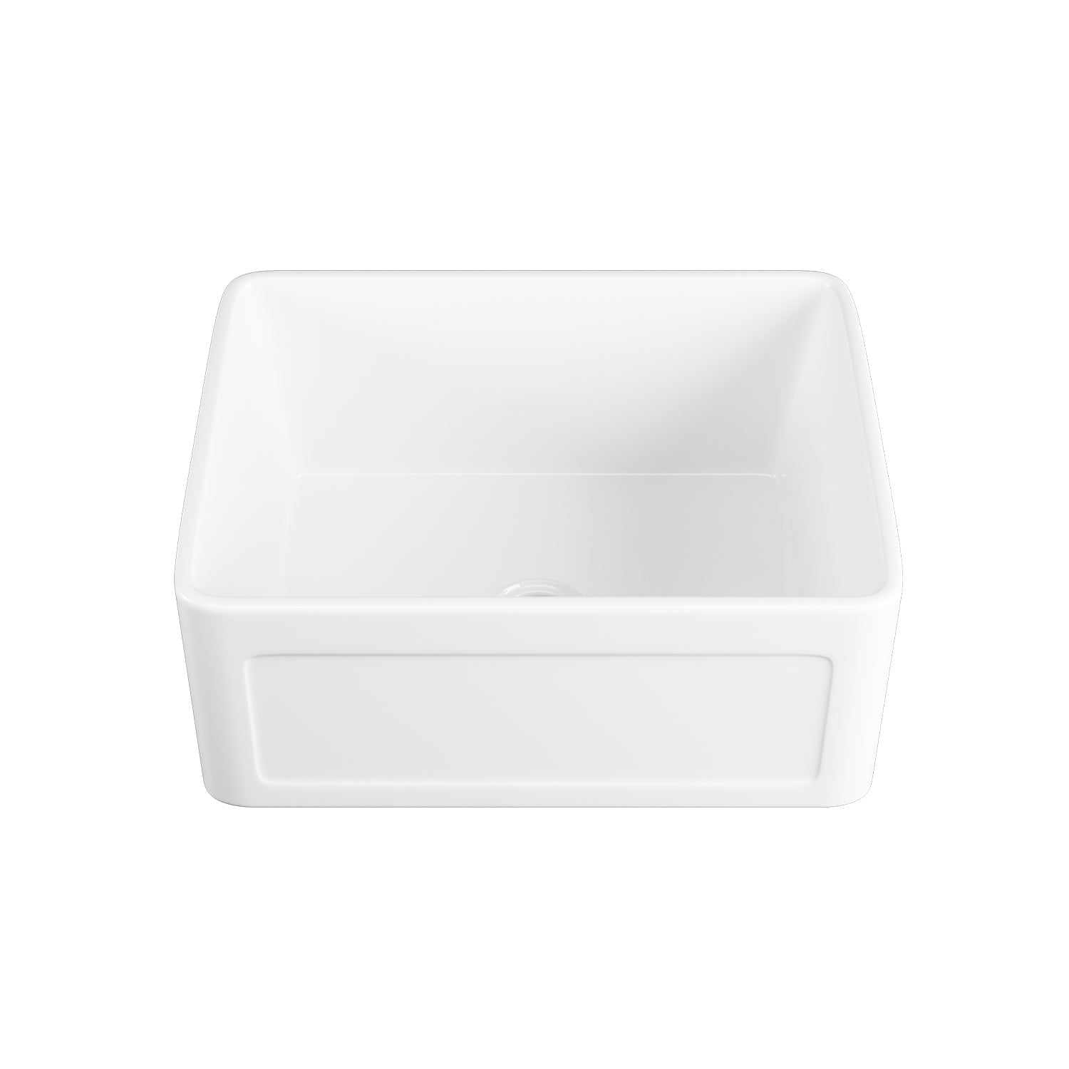 DeerValley Bath DeerValley DV-1K022 Perch 24" L x 17" W Ceramic White Farmhouse Kitchen Sink Single Bowl with Reversible Front Apron Kitchen Sink