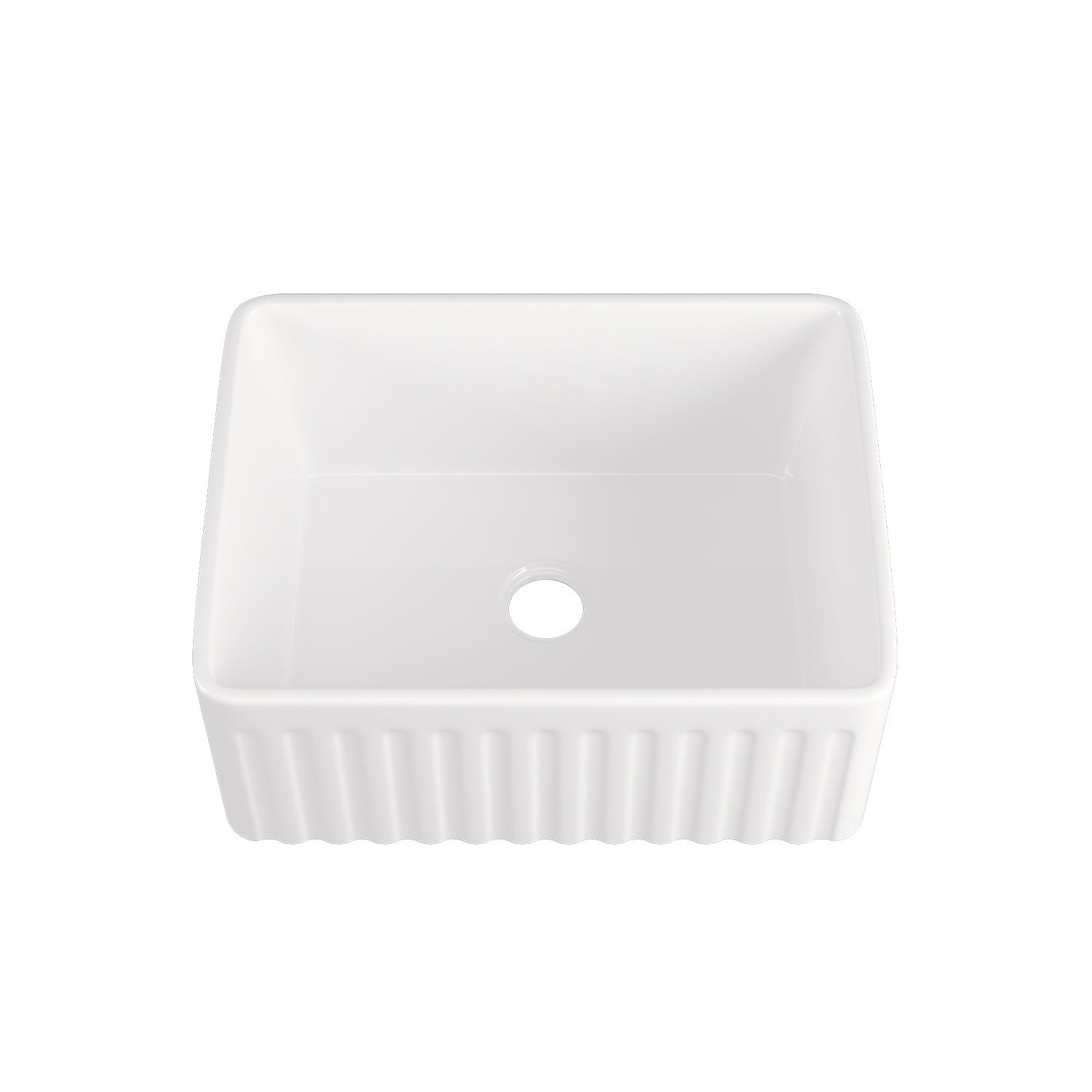 DeerValley Bath DeerValley DV-1K022 Perch 24" L x 17" W Ceramic White Farmhouse Kitchen Sink Single Bowl with Reversible Front Apron Kitchen Sink