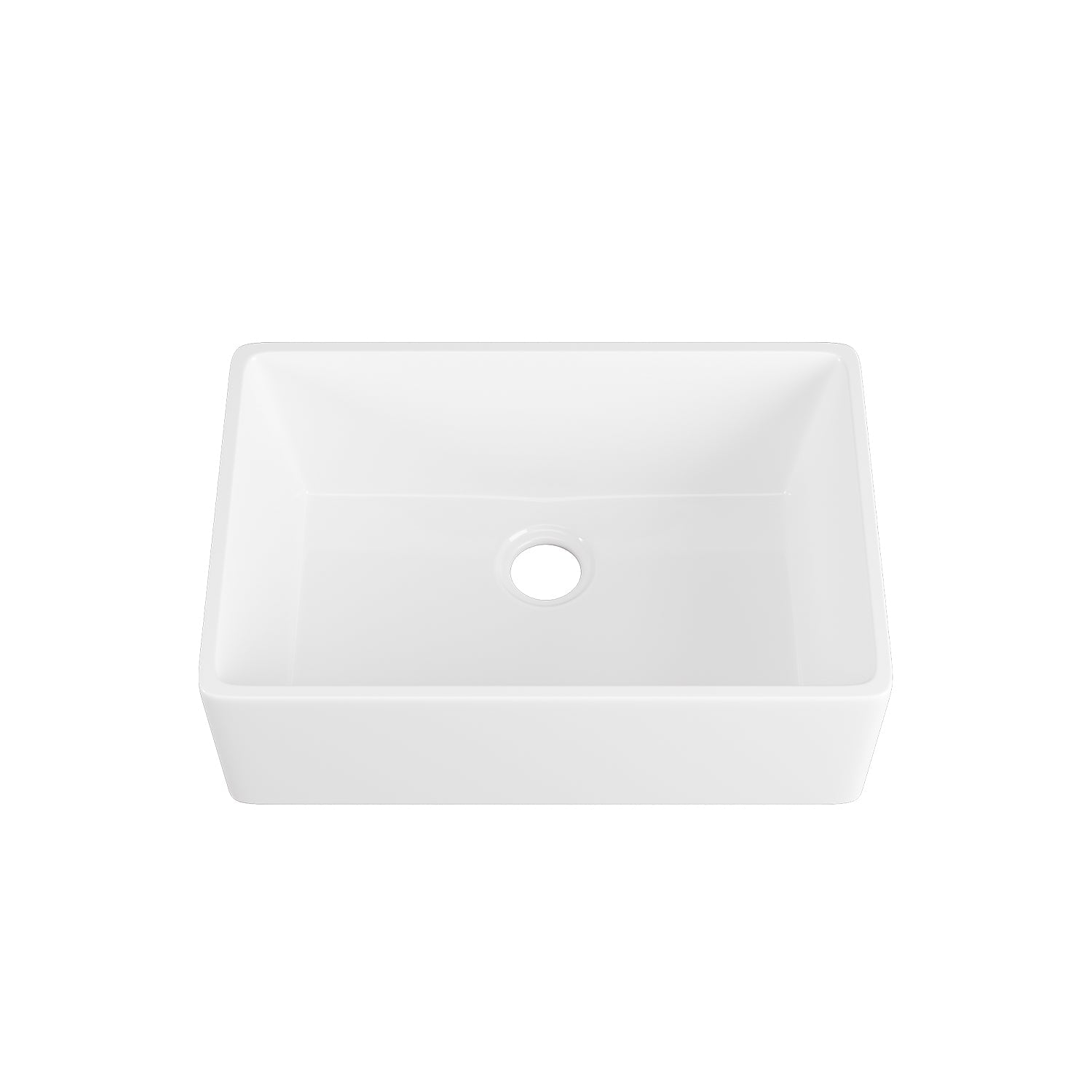 DeerValley Bath DeerValley DV-1K116 Perch 24" L x 16" W Mini Farmhouse Ceramic Single Bowl Kitchen Sink with Accessories Kitchen Sink