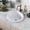 DeerValley Bath DeerValley DV-1K506 Haven Round Fireclay Farmhouse Kitchen Sink