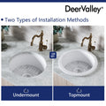 DeerValley Bath DeerValley DV-1K506 Haven Round Fireclay Farmhouse Kitchen Sink