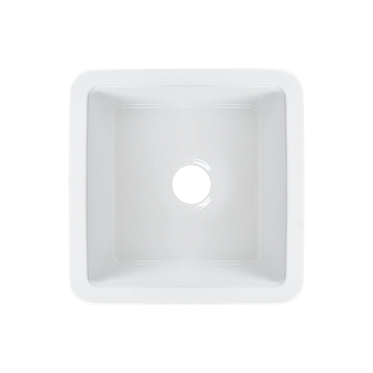 DeerValley Bath DeerValley DV-1K507 Haven Square Fireclay 18.11" L x 18.11" W Farmhouse Kitchen Sink