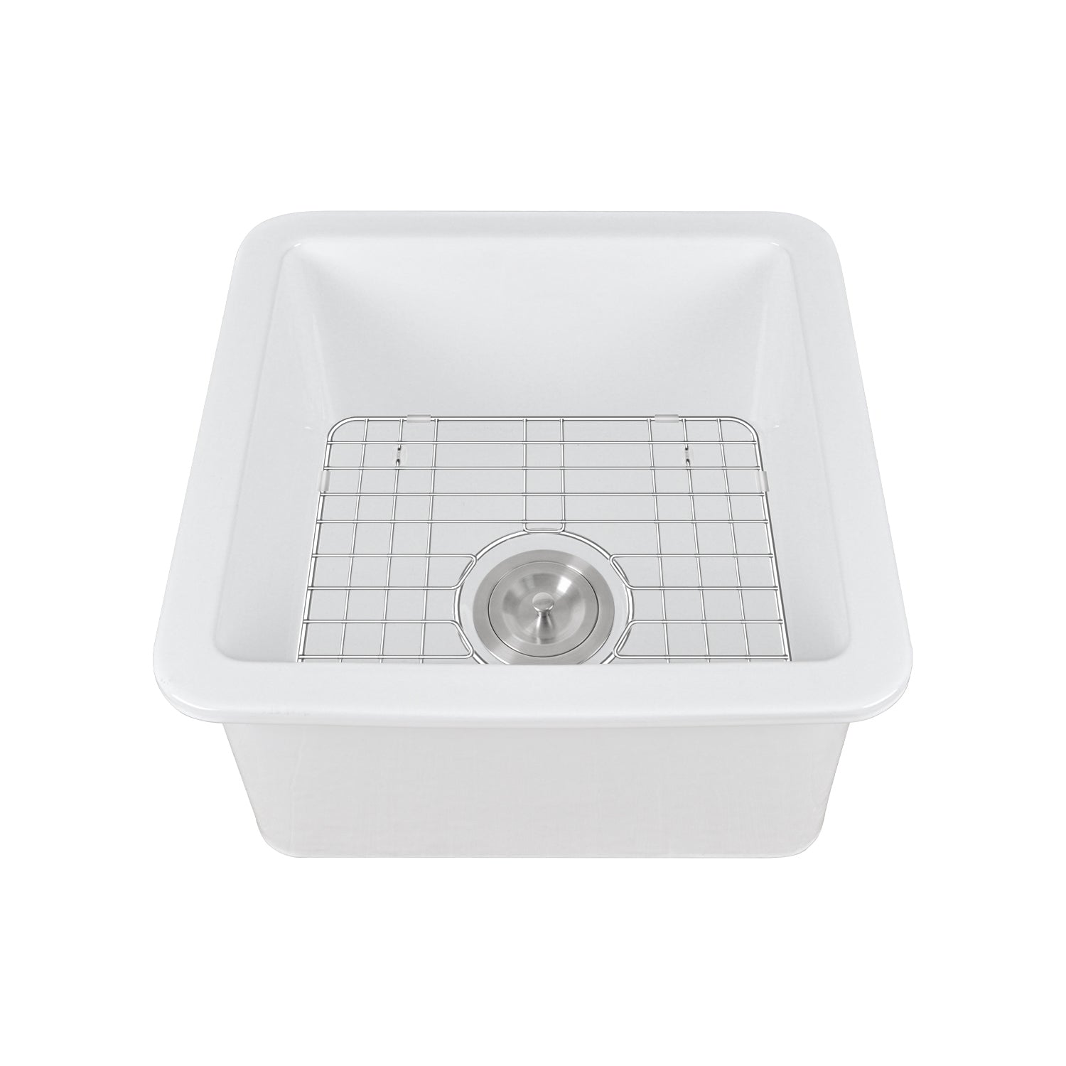 DeerValley Bath DeerValley DV-1K507 Haven Square Fireclay 18.11" L x 18.11" W Farmhouse Kitchen Sink