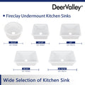 DeerValley Bath DeerValley DV-1K507 Haven Square Fireclay 18.11